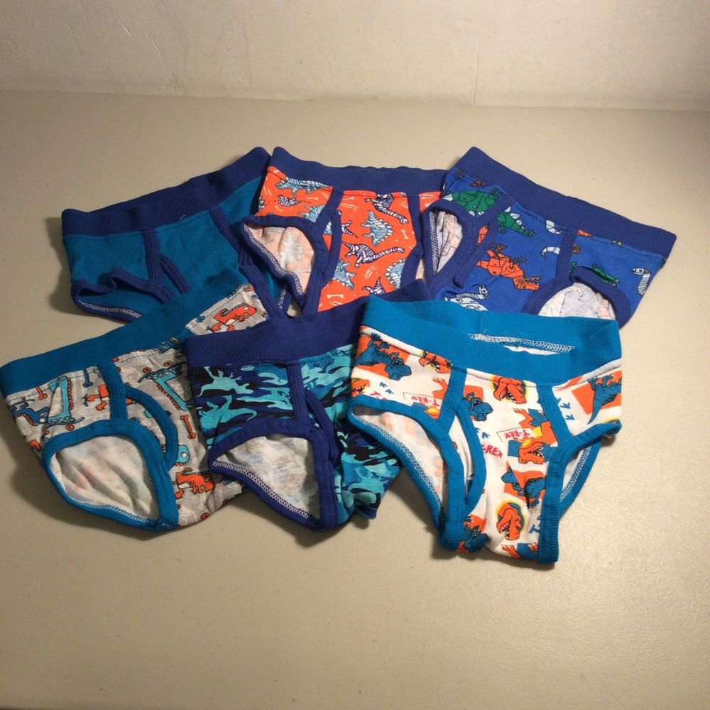 6 Pair Toddler Hanes Color Briefs Underwear Size 2T-3T Tagless/Loose